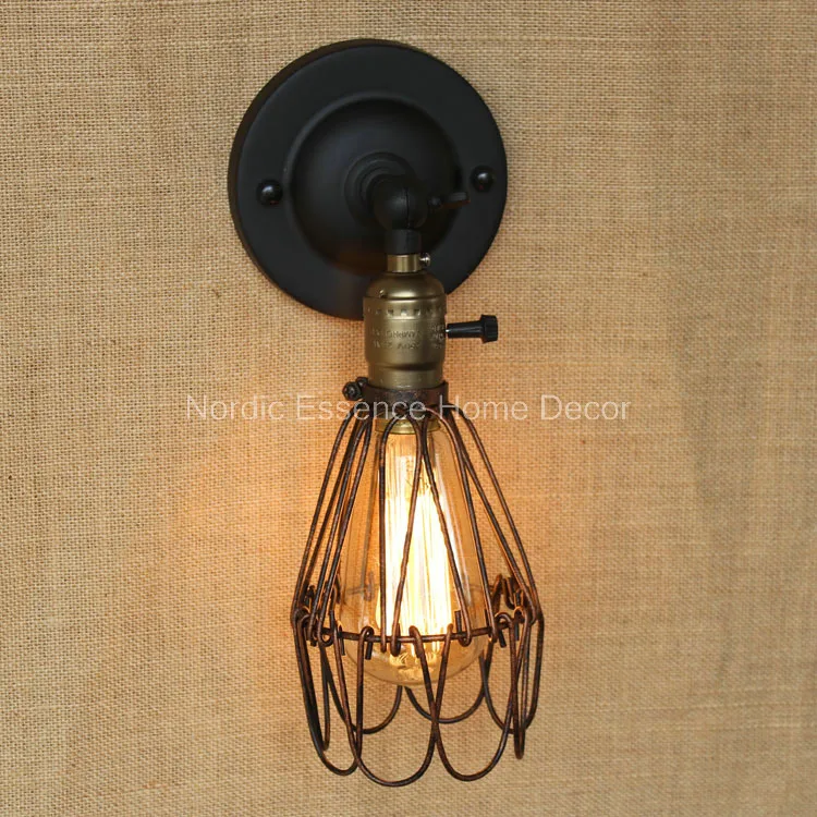 Image American industrial style wrought iron hardware after the revolution of modern creative industries fence decorative wall sconce