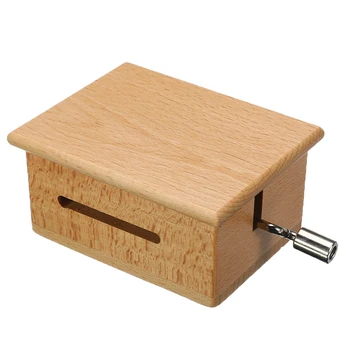 

DIY Hand-cranked Music Box Musical Wooden Box With Hole Puncher Paper Tapes Mechanical Home Decoration Craft Birthday Gift