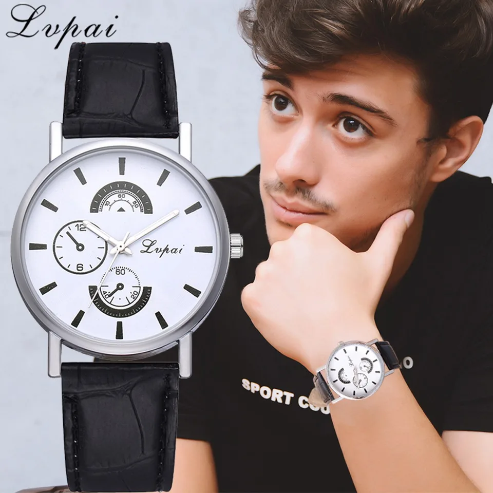 

Lvpai Mens Watches Top Brand Luxury Fashion Casual Leather Business Quartz Watch Men Wristwatch Relogio Masculino Dropshipping