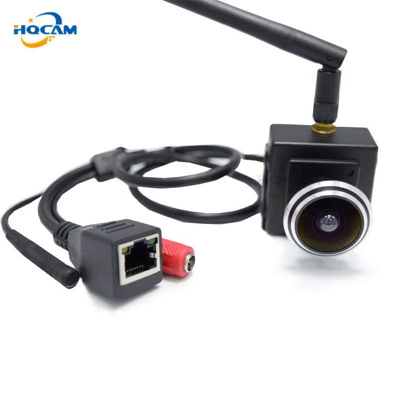 HQCAM 720 P широкоугольный мм объектив рыбий глаз 1,0 мм аудио wifi ip-камера 1,78 MP Беспроводная камера Крытый самый маленький Wifi сеть дверь камера