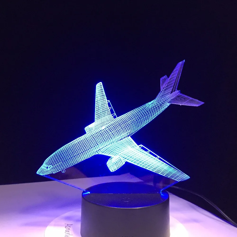 Новинка 3D светодиодный светильник визуальный цветной USB настольная лампа