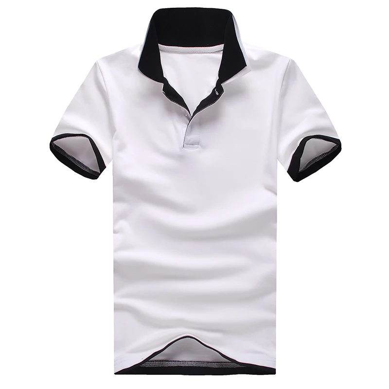  Polo shirt men's summer slim double lapel polo shirt beads mesh breathable advertising jersey 2019 