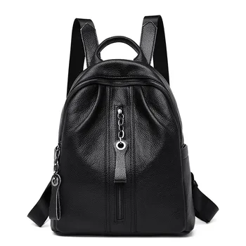 

Fashion Women's Genuine Leather Backpacks Women Girls Students School Bag Shoulder Bags Women Casual Back Packs Travel Bag