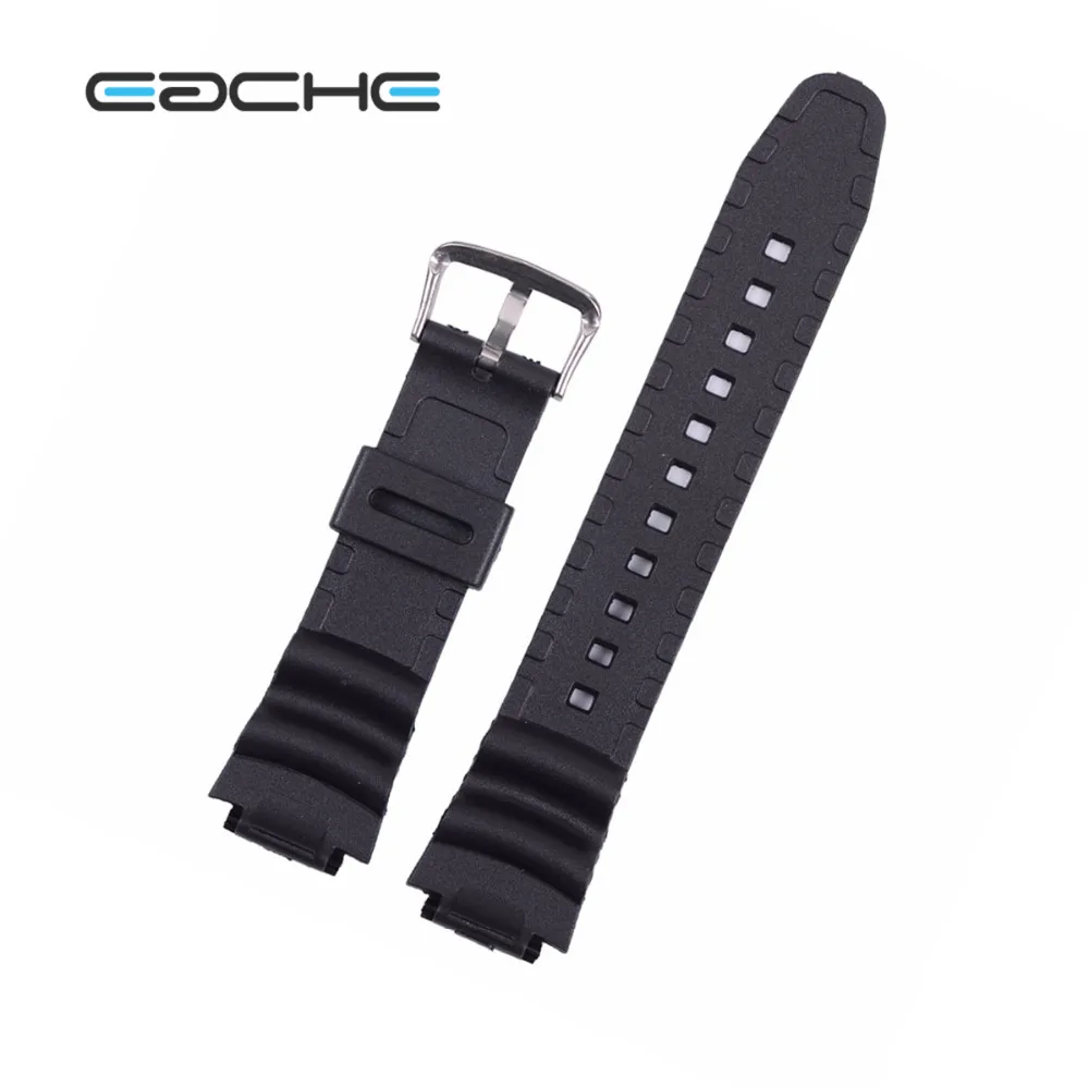 EACHE Black 18mm Replacement Watch Band Fit For g shock Silicone Rubber