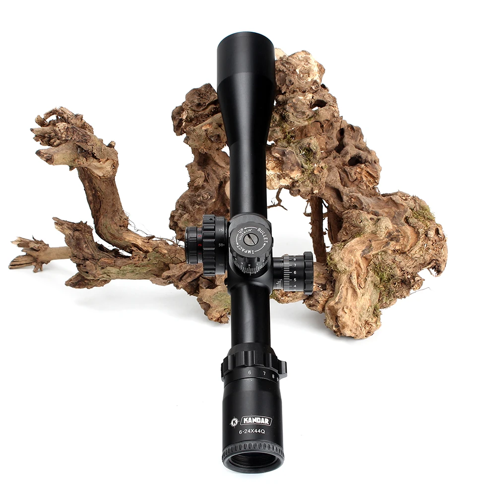KANDAR 6-24X44Q First Focal Plane Hunting Riflescopes Side Parallax Mil Dot Illuminated Glass Etched Reticle Turrets Reset Scope (8)