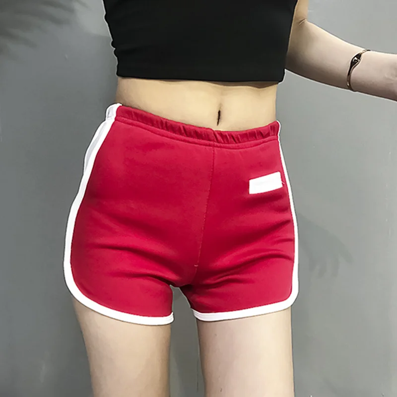 Women-high-waist-Shorts-Women-Patchwork-Body-Fitness-Workout-Home-Casual-Elastic-Waist-cotton-hot-Short