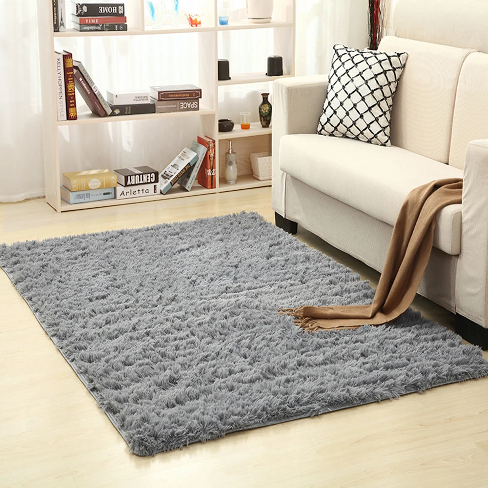 

DIDIHOU 1PC Super Soft Silk Wool Rug Indoor Modern Shag Area Rug Silky Rugs Bedroom Floor Mat Baby Nursery Rug Children Carpet