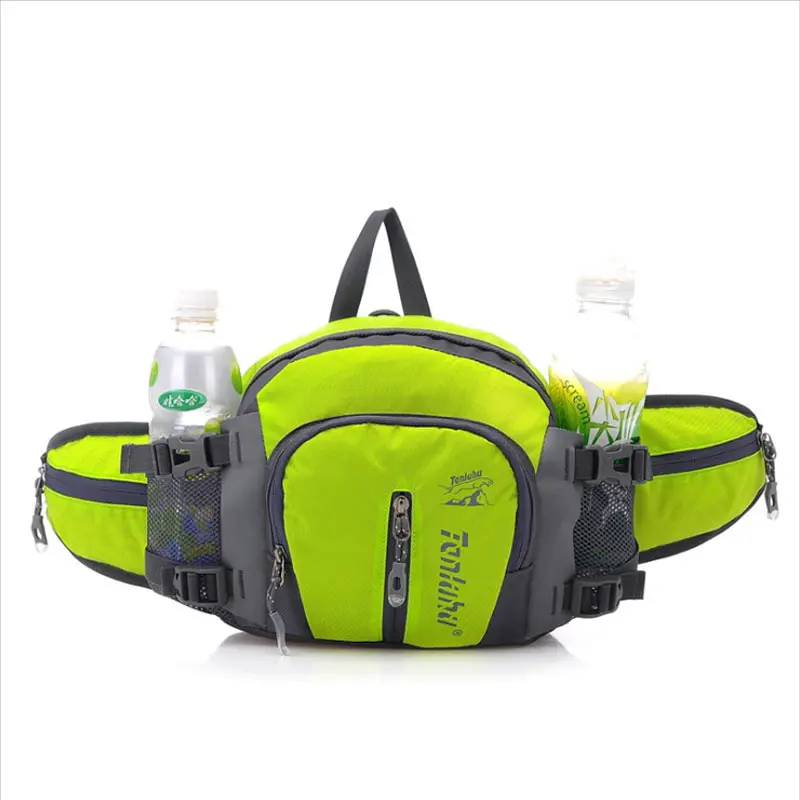 Large Capacity Waterproof Outdoor Hiking Multifunction Sports Water Bottle Men Women Shoulder Slung Bag Running Waist Pack Bag