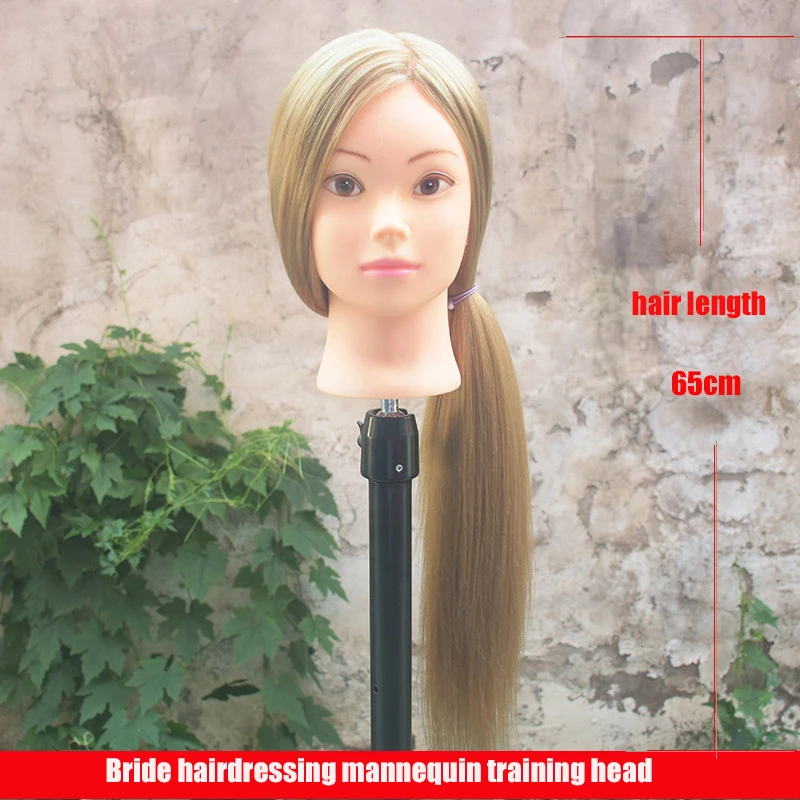 Professional 65cm Hairdressing Dolls Head Female Mannequin Hairdressing
