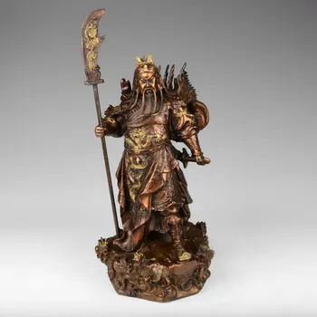 

A copper statue of Guan Gong Guan Wu God ornaments Kowloon Buddha