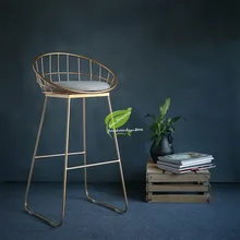 Барный стул табуре де бар ровные цилиндры стул Кованое железо стул золотой высокий стул современный обеденный стул скандинавские аксессуары для паба