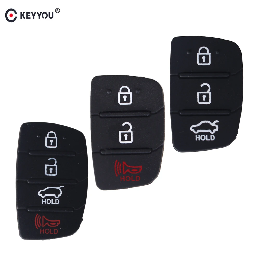 Запасной резиновый чехол KEYYOU для дистанционного ключа 3 + 1 4 кнопки Mistra Hyundai HB20 SANTA