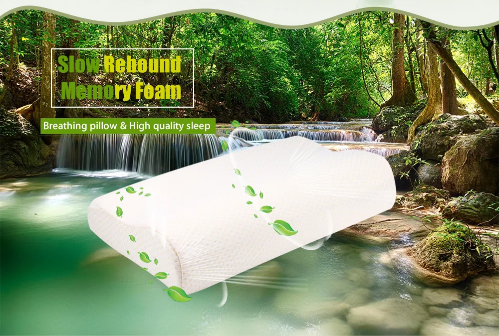 

High Quality Health Care Neck Pillow Knitting Slow Rebound Memory Foam Pillow Orthopedic Latex Neck Pillow Cervical Health Care