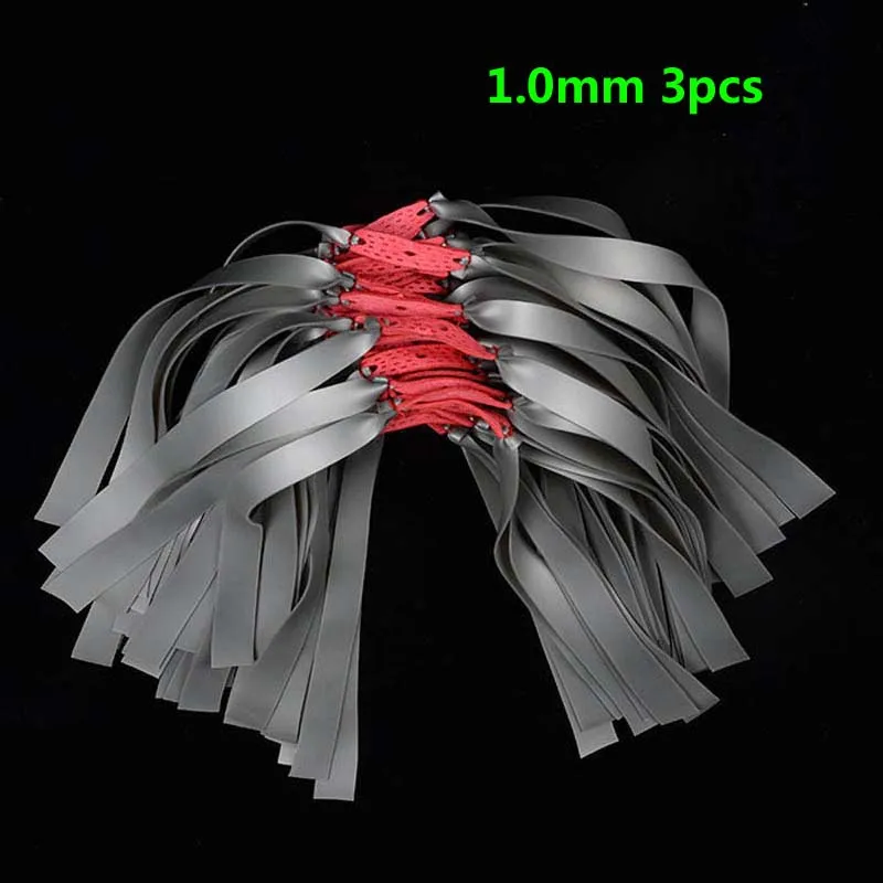3 шт. рогатки плоская резиновая лента толщина 0,5-0,8 мм 8 цветов катапульта натуральный латекс плоский Эластичный для съемки - Цвет: 1.0 gray