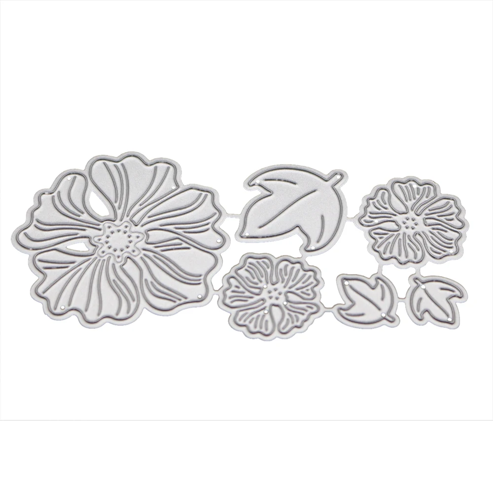 

Five leaf flowers 10.5X5CM Metal Cutting Dies Stencil Scrapbook Album Embossing For Gift Card Making Handcrafts 2019 new