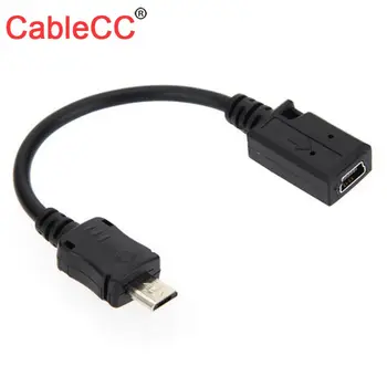 

10pcs/lot CY Mini USB Female to Micro USB Male Data Charge Cable 10cm