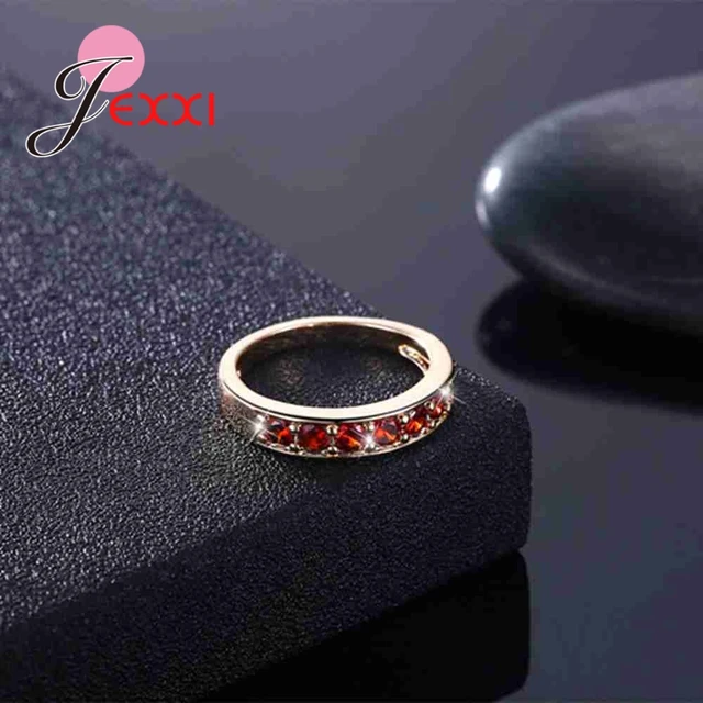 JEXXI Casual Daily Fashion Zircon Gold Color For Women Men Rings Lady’s Accessories Charms Fine Anniversary Valentines Gifts