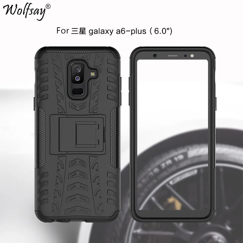 Чехол Wolfsay для телефона Samsung Galaxy A6 Plus 2018 противоударный силиконовый пластиковый