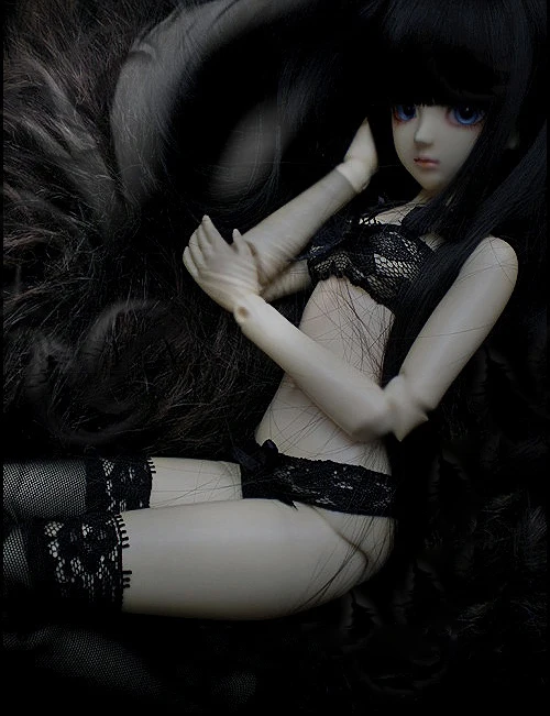 D01-P065 игрушка ручной работы 1/3 1/4 кукла аксессуары BJD/SD кукла одежда черное кружевное нижнее белье набор без носков