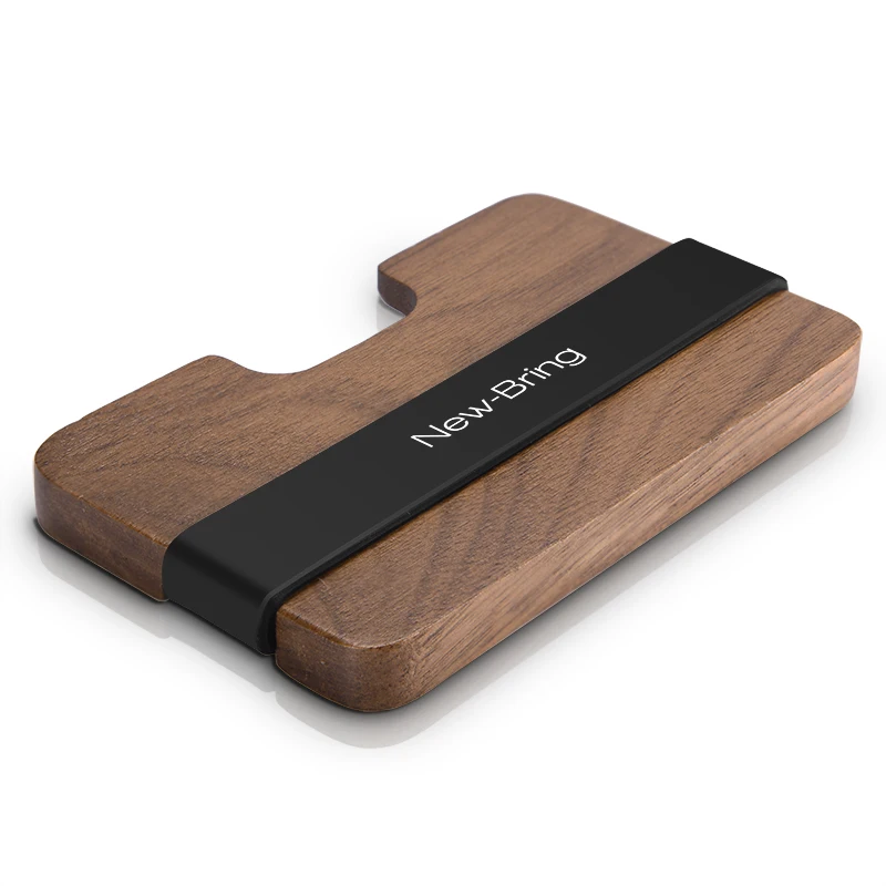 

NewBring Handmade Wooden Wallet Men Multi-Functional Key Coin Purse and Card holder
