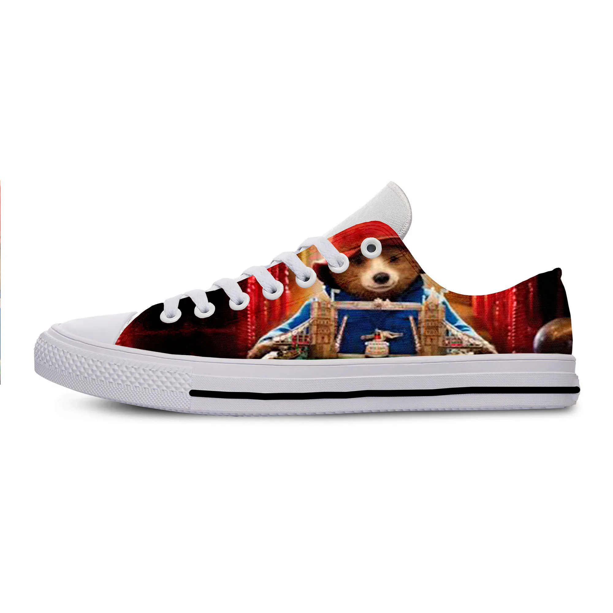 

2019 Hot Cool Fashion High New Summer Sneakers Handiness Casual Shoes 3D Print Cartoon Funny Cute Paddington For Men Women