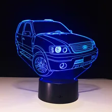 3D Автомобильный светодиодный ночник Luci Notturne свет для детей Usb лампа