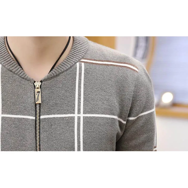 Men Sweater Cardigan Zipper Striped 2019 New Arrival Autumn And Winter Thin Slim Male Knitted Coat Student Korean Style M18 Men Sweater Cardigan Zipper Striped 2019 New Arrival Autumn And Winter Thin Slim Male Knitted Coat Student Korean Style M18