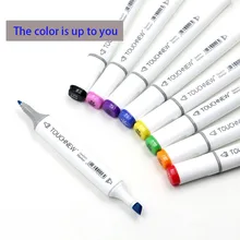 10 шт./лот TOUCHNEW выбрать любой Цвета алкоголь кисточки маркеры для набросков и рисунков для Manga чертежные маркеры дизайн книги по искусству ручка