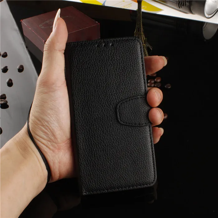 Кожаный флип-чехол для samsung Galaxy A6 A8 плюс J4 J6 A3 A5 J3 J5 J7 S3 S4 S5 S6 S7 край S8 S9 Бумажник Чехол-держатель для телефона - Цвет: Черный