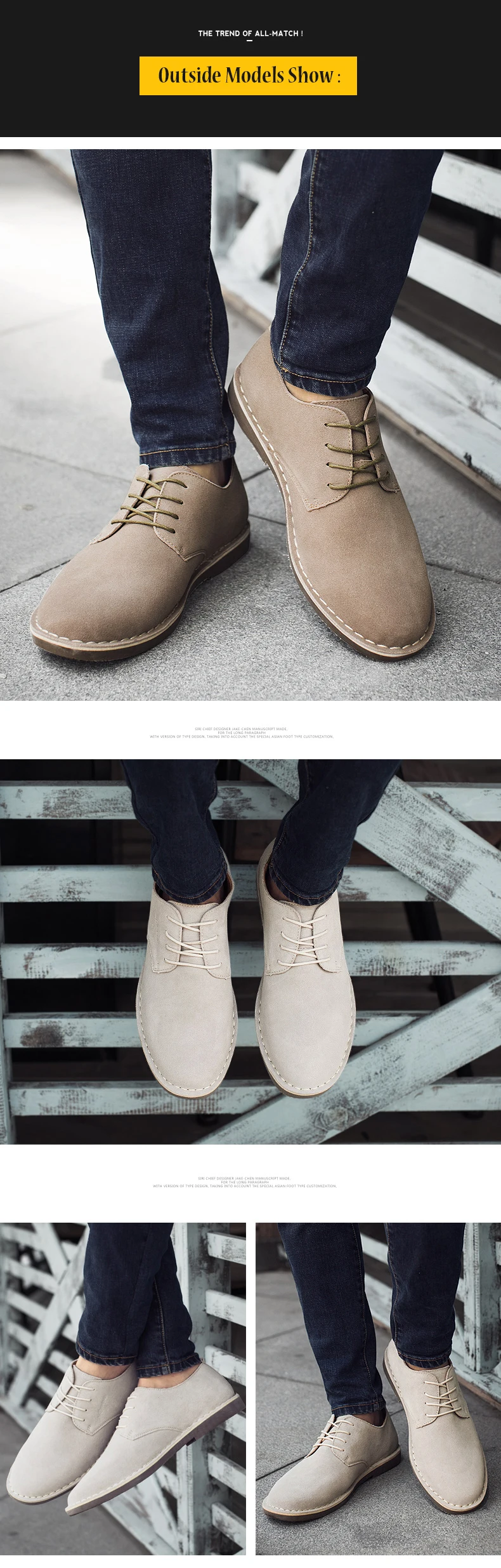 SERENE/6308 г.; Осенняя модная Высококачественная Мужская обувь из коровьей замши; популярная обувь в британском стиле с низким берцем на шнуровке; деловая повседневная обувь для пустыни