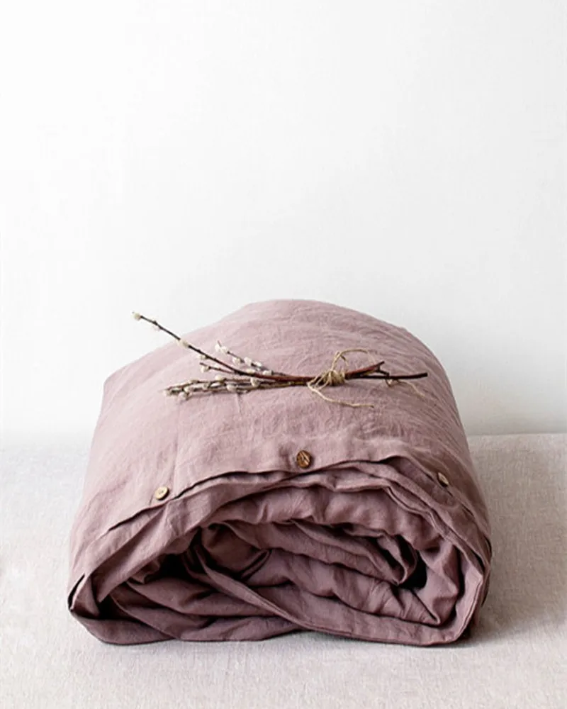 Вымытое чистое белье пододеяльник King size натуральное постельное белье серое одеяло чехол Funda Nordica 9" x 90"
