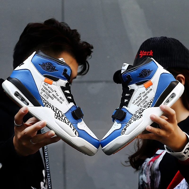 

Couples Basketball Shoes Lace Up Mens Spring Autumn Sneakers Comfortable Woman High Top Sneakers White Green Trainers Shoes