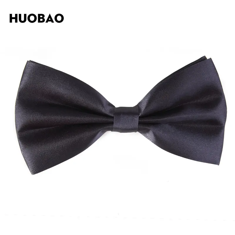 HUOBAO/ г. новые детские темно-серые однотонные наборы галстуков для мальчиков с подтяжками и бантом - Цвет: 02