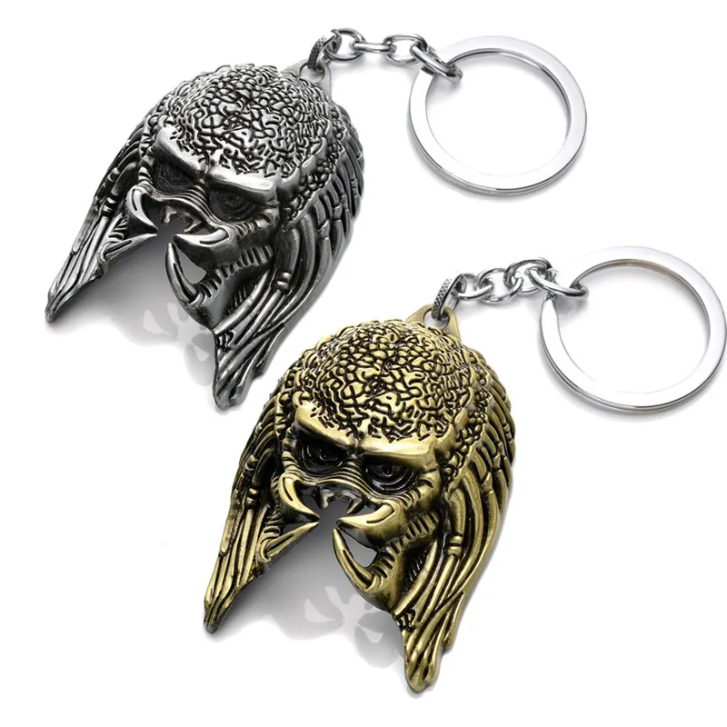 

Hot movie Alien vs Predator Keychain Alloy Alien Mask Metal Key Rings Toys For Action Figure Men Gifts Toys
