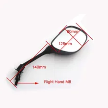 Motorcycle Rear View Mirrors 8mm + 10mm Adapter Screws For GY6 50cc 110cc 125cc 150cc