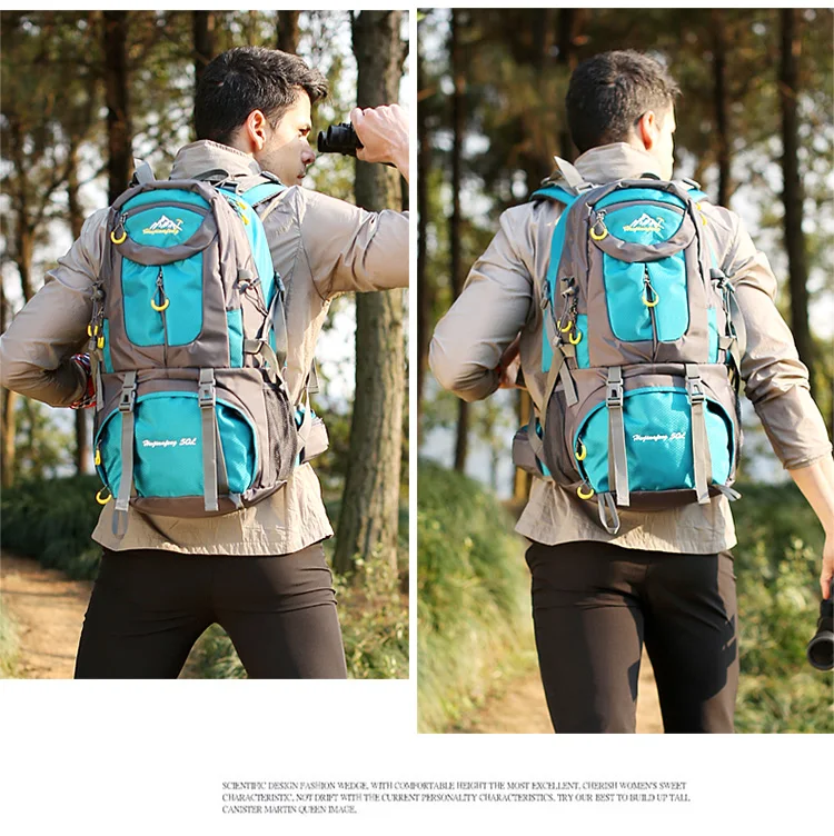 Mochila de Trekking 60l à Prova Dwaterproof Água Esportes Mochila Viagem Escalada Montanha 40l Caminhadas Acampamento Esqui Turista 50l 26 Mochila de trekking 60l à prova dwaterproof