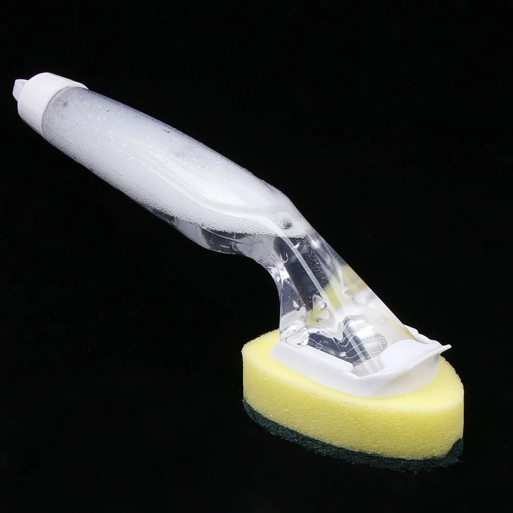 Миска щетка для чистки посуды кастрюля стиральная кухонная губка щетка инструмент для очистки многоразового дозатора жидкого мыла - Цвет: brush