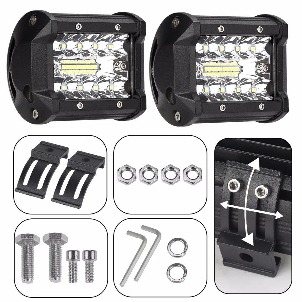 4inch LED work light bar combo beam car Driving lights for Off Road Toyota 4WD 4x4 UAZ SUV motorcycle ramp 12V 24V auto fog lamp