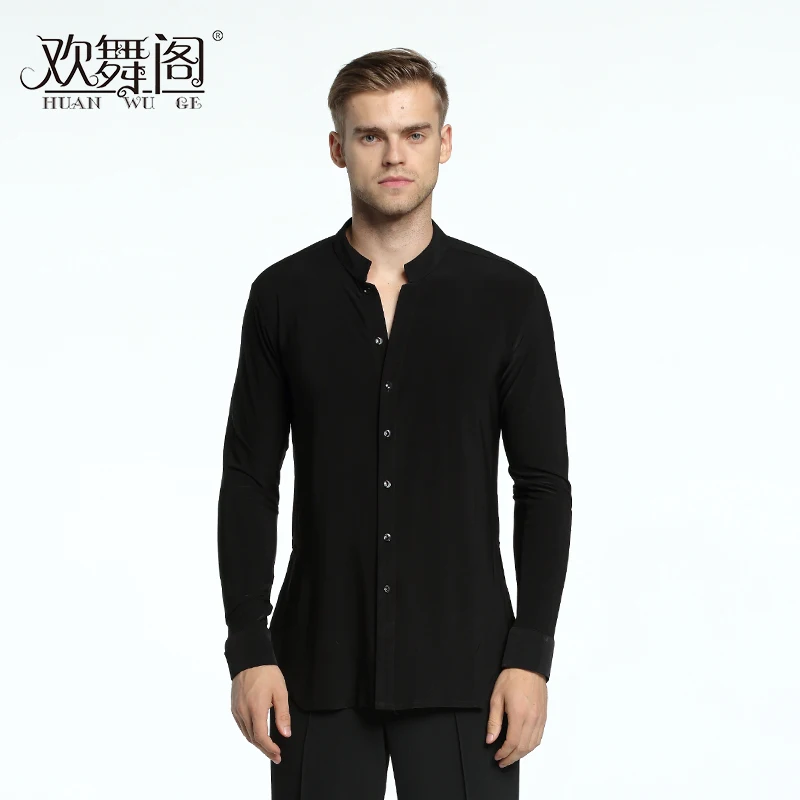 modern dance ballroom waltz men shirt sleeve black Costumedance