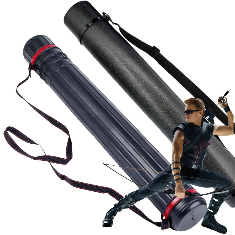 

Archery PE Telescopic arrow holder Arrow rack Hunting arrow Bag with Adjustable back strapused as picture tube File cylinder