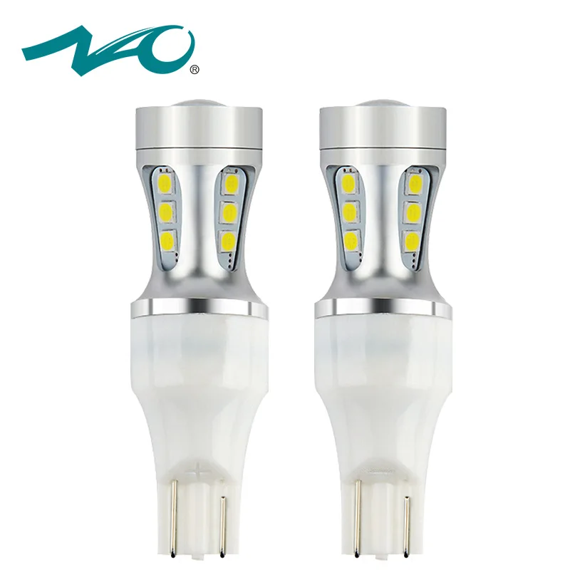 NAO 2pcs T15 led 5W Bulb W16W led Red Car Reverse Light 12V led Auto DRL Lamp 5W SMD 3030 Chips White 6000K Rear Tail Light NAO 2pcs T15 led 5W Bulb W16W led Red Car Reverse Light 12V led Auto DRL Lamp 5W SMD 3030 Chips White 6000K Rear Tail Light