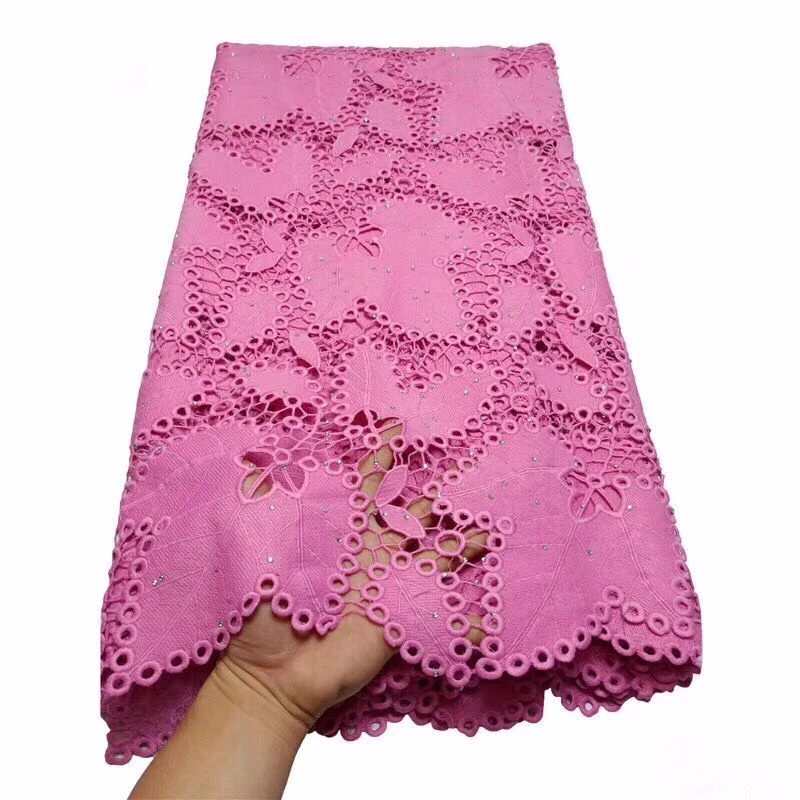 

African Cord Lace Fabric Milk Silk Water Soluble Dress Lace Stones 2019 High Quality Nigerian Guipure Lace Fabric