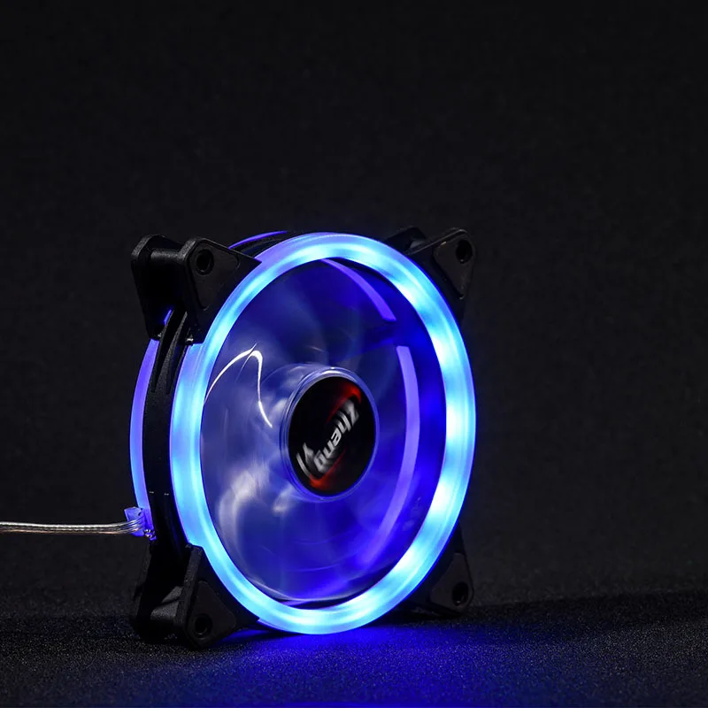 

PC Fan Cooler Radiator 120mm Fan Ultra Silent Double Circle LED Cooling Fan for Computer PC Case 12V Cooler Master HeatSink Fans