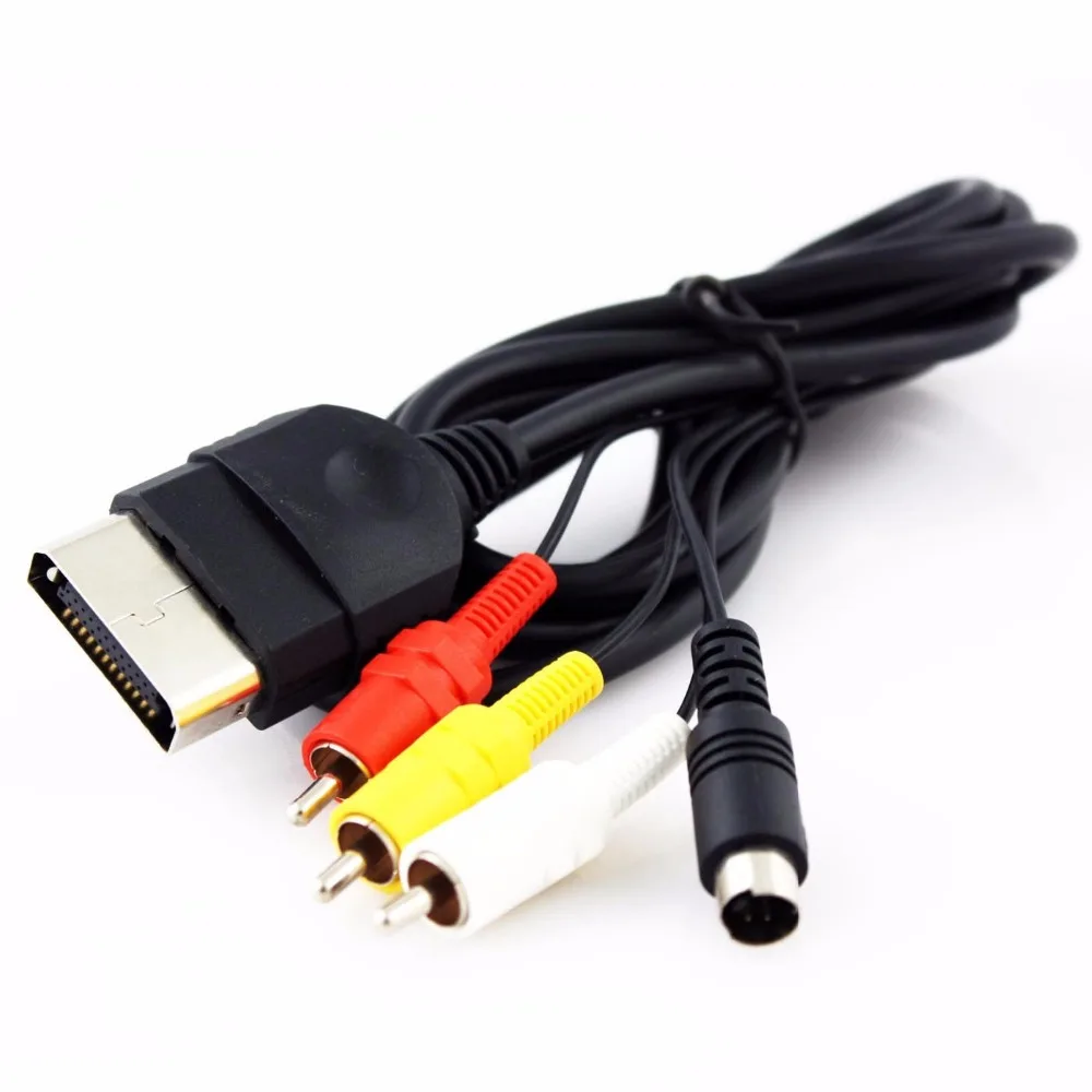 50pcs AV Audio Video A/V + S Video Cable Cord for Microsoft Xbox