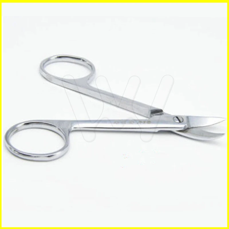 Dental Stainless Steel Metal Crown Scissors Ligature Wire Cutter Curved Tip (4)