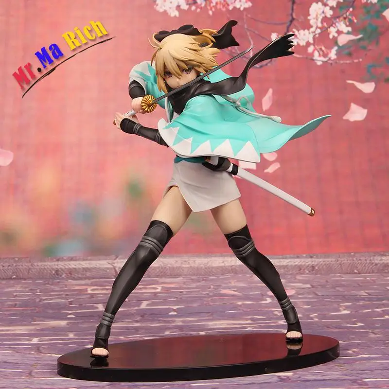 

21cm Anime Action Figure Fate Grand Order Koha-ace Okita Souji Sakura Saber Fighting Ver Pvc Model Collection Kids Toy Brand New