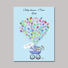 Индивидуальный пользовательский детский воздушный шар в форме автомобиля Дерево отпечатков пальцев гость книга ребенок душ индивидуальные подписи сувенир Декор