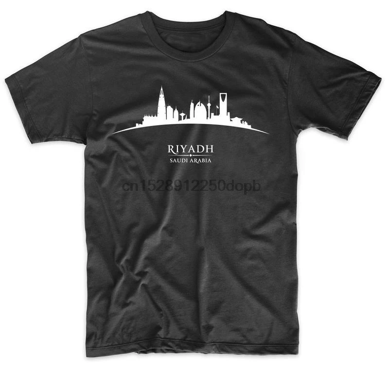 

Riyadh Saudi Arabia Cityscape Downtown Skyline Shirt Men 2019 Brand Clothing Tees Casual Male Designing Cheap T Shirts