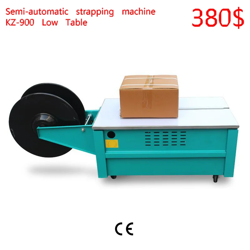  Low tablel semi-automatic strapping machine plastic banding machine carton strapping machine KZN900