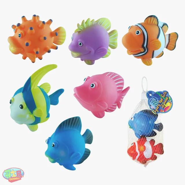 Plastic fish model small fish toy cartoon animal 6 setin Bath Toy from Toys & Hobbies on